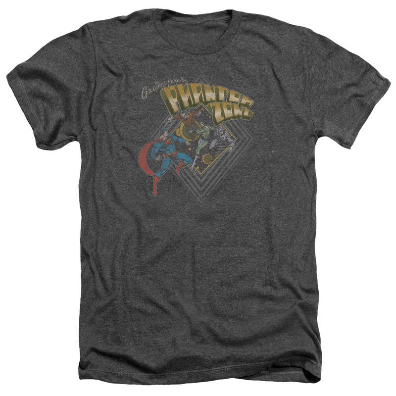 Superman - Zod Greetings - Adult Heather - Charcoal