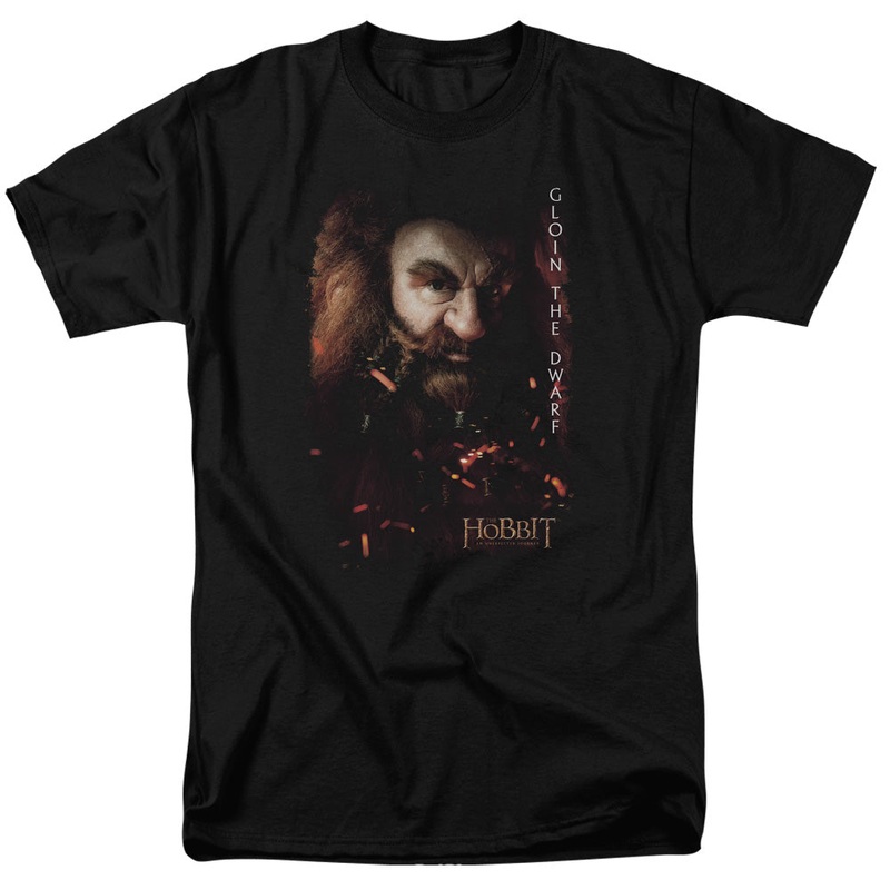 The Hobbit - Gloin Poster - Short Sleeve Adult 18/1 - Black T-shirt