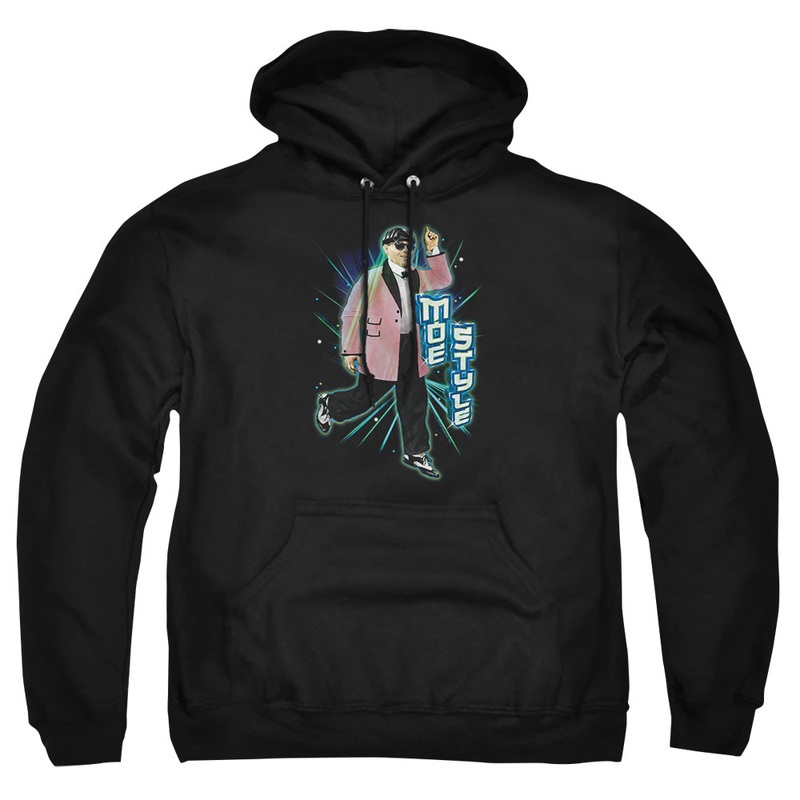 Three Stooges - Moe Style - Adult Pull-over Hoodie - Black