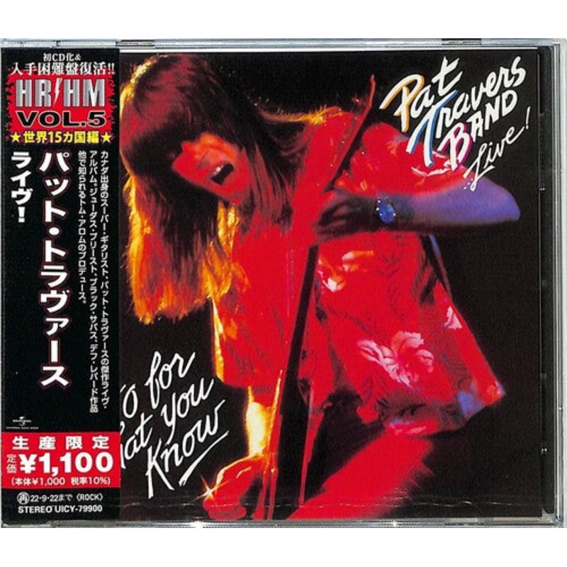 Pat Travers - Pat Travers Band...Live! Go For What You Know (Japanese Pressing)