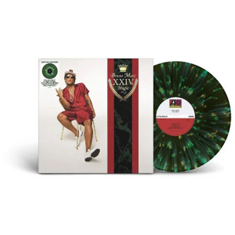 Bruno Mars - 24K Magic - Green & Yellow Splatter Colored Vinyl