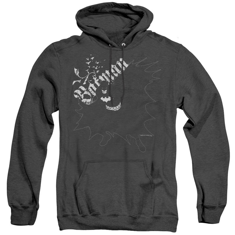 Batman - Darkness - Adult Heather Hoodie - Black