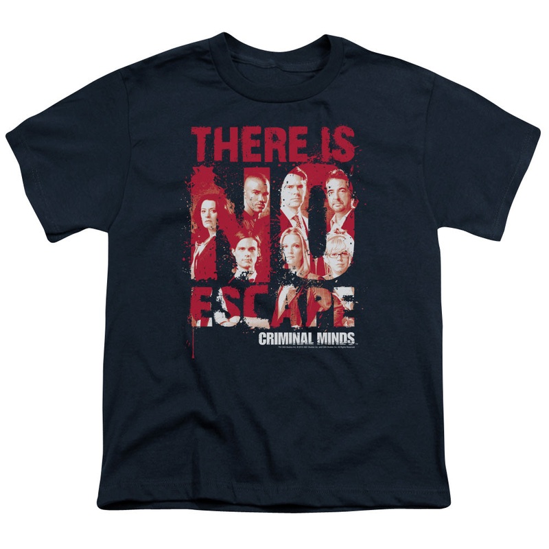 Criminal Minds - No Escape - Short Sleeve Youth 18/1 - Navy T-shirt