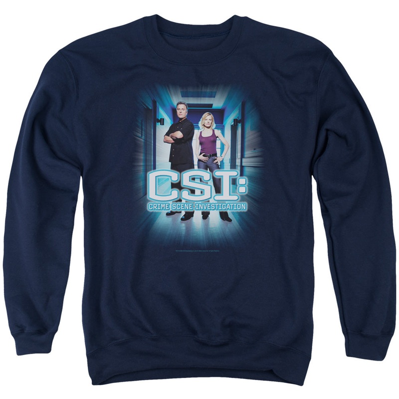 Csi - Serious Business - Adult Crewneck Sweatshirt - Navy