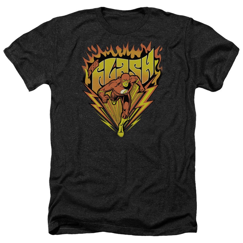 Dc Flash - Blazing Speed - Adult Heather-black
