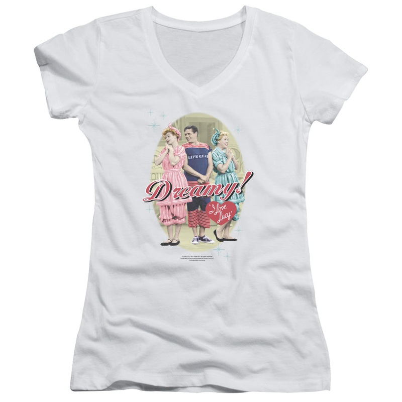 I Love Lucy - Dreamy! - Junior V-neck - White