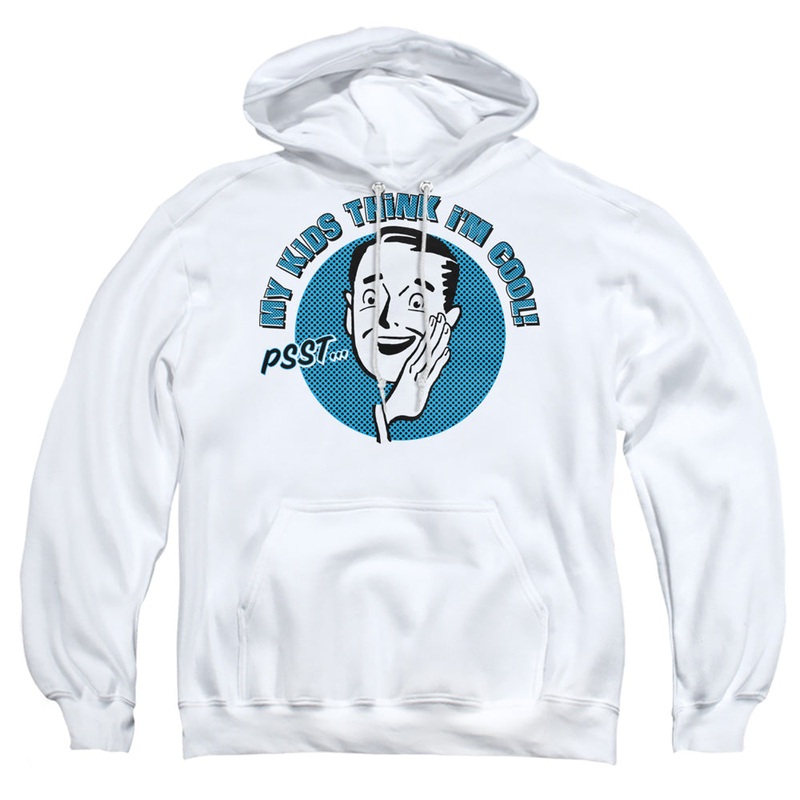 My Kids Think Im Cool - Adult Pull-over Hoodie - White