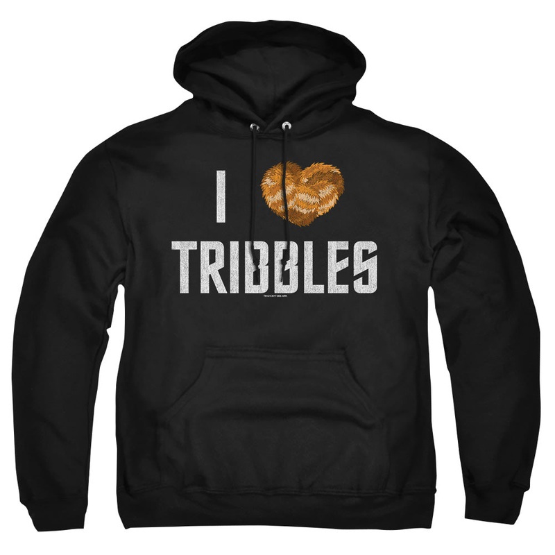 Star Trek - I Heart Tribbles - Adult Pull-over Hoodie - Black