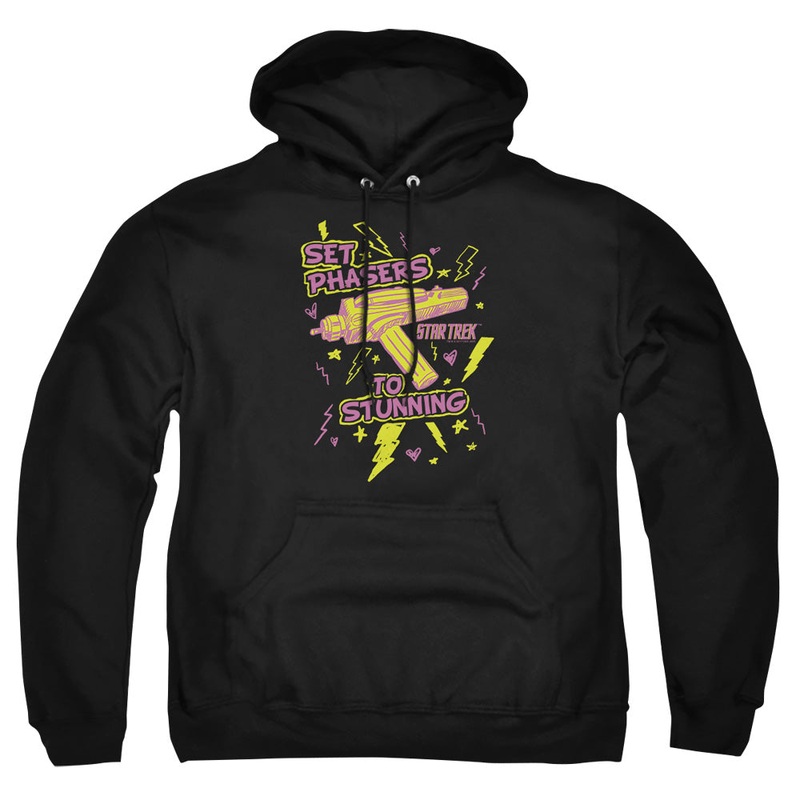 Star Trek - Set Phasers - Adult Pull-over Hoodie - Black