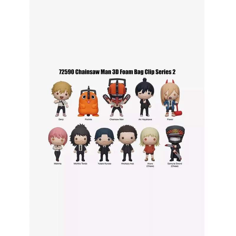 Chainsaw Man - 3D Figural Foam Bag Clip (1 random)